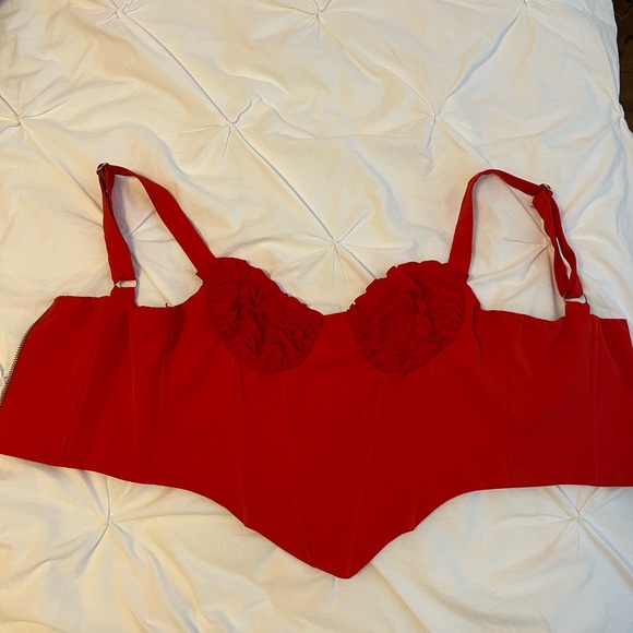 Stay tonight bustier red top - white fox - Picture 3 of 3